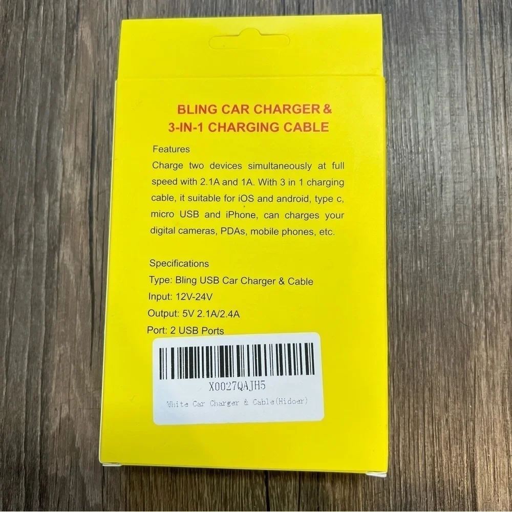 NWT Bling Car Charger Black - Picture 4 of 6